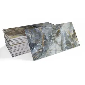 16pcs/32pcs/64pcs Thickened Faux Marble Stone Pattern Wall Tiles, Waterproof and Easy to Apply, Perfect for Home Decoration, Durable and Stylish Finish, 4 Inch X 8 Inch