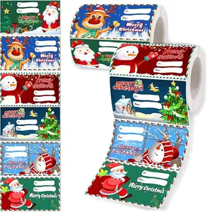 2 Packs (Total:600pcs,300pcs/pack) Christmas Gift Tags Christmas Wrapping Paper for Christmas Presents Decoration Christmas Gifts Bags for Women Men Kids (2.95 x 1.6 inch)