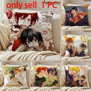 S-Sasaki and Miyano Pillow Case Anti-dustmite Pillowcase Sofa Cushion Cover with Invisible Zipper Silky Short Plush Polyester Microfiber Fabric White Available in Standard Sizes for Home Bed Use