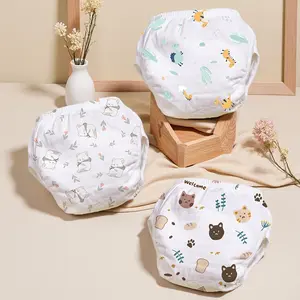 3pcs Baby Potty Training Pants with Cute Cartoon Animal Designs, Washable Reusable Toddler Underwear for Boys and Girls