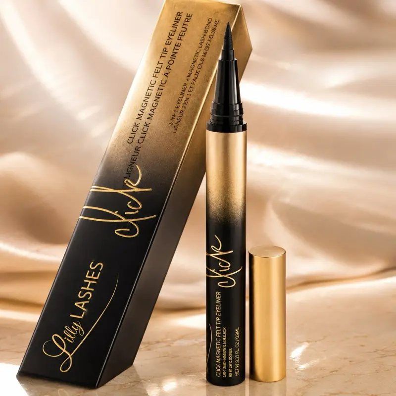 Lilly Lashes CLICK Magnetic Eyeliner in Ultra Black - Precision Application for Bold Eye Makeup