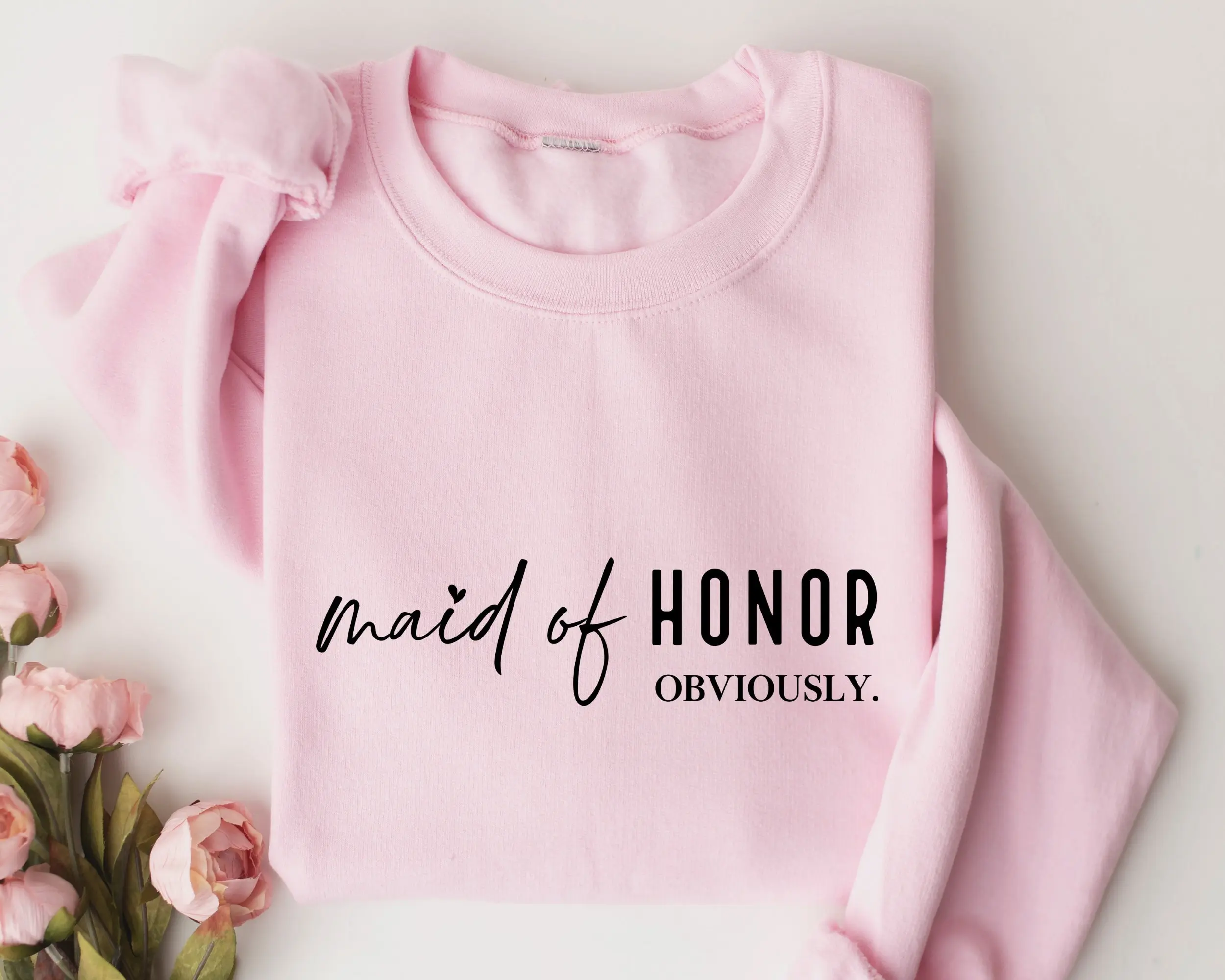 Maid of Honor Sweatshirt, Maid of Honor Obviously, Bridesmaid Gift, Bridesmaid Tee, Bridesmaid, Bridal Gifts, Wedding Gift, Wedding Sweater