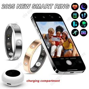 New Smart Ring Women Heart Rate Blood Oxygen Monitor Smartring 5 ATM Waterproof Multiple Sports Modes Pedometer For Android iOS