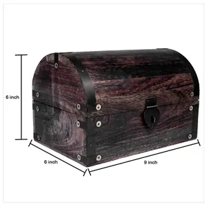 Arcane Wooden Storage Chest – Latch-Closing Gothic Decor