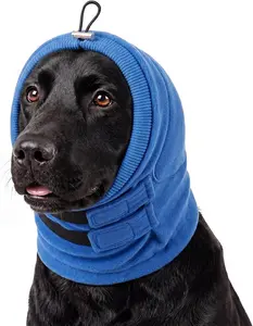 Kuoser Dog Calming Hood, Noise Reducing Ear Wrap for Anxiety Relief | Anxiety Relief from Fireworks and Storms, Adjustable Drawstring, Magic Tape Closure, Thick Ear Padding