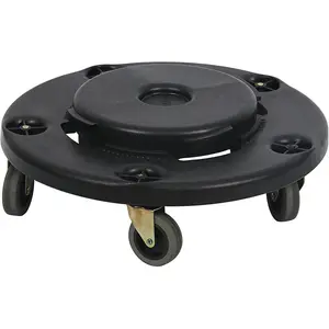 PLASTIC PRINCE Trash Can Dolly with Wheels Black Garbage Can Wheels Transports 20 32 44 55 Gallon Brute Trash Can Dolly for Restaurants Offices Commercial Environments
