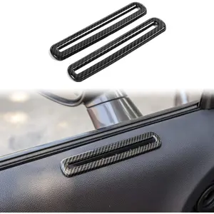 for Challenger Door AC Outlet Vent Ventilation Grille Embellishment Cover Trim for 2015-2025+ Dodge Interior Challenger ABS Carbon Fiber
