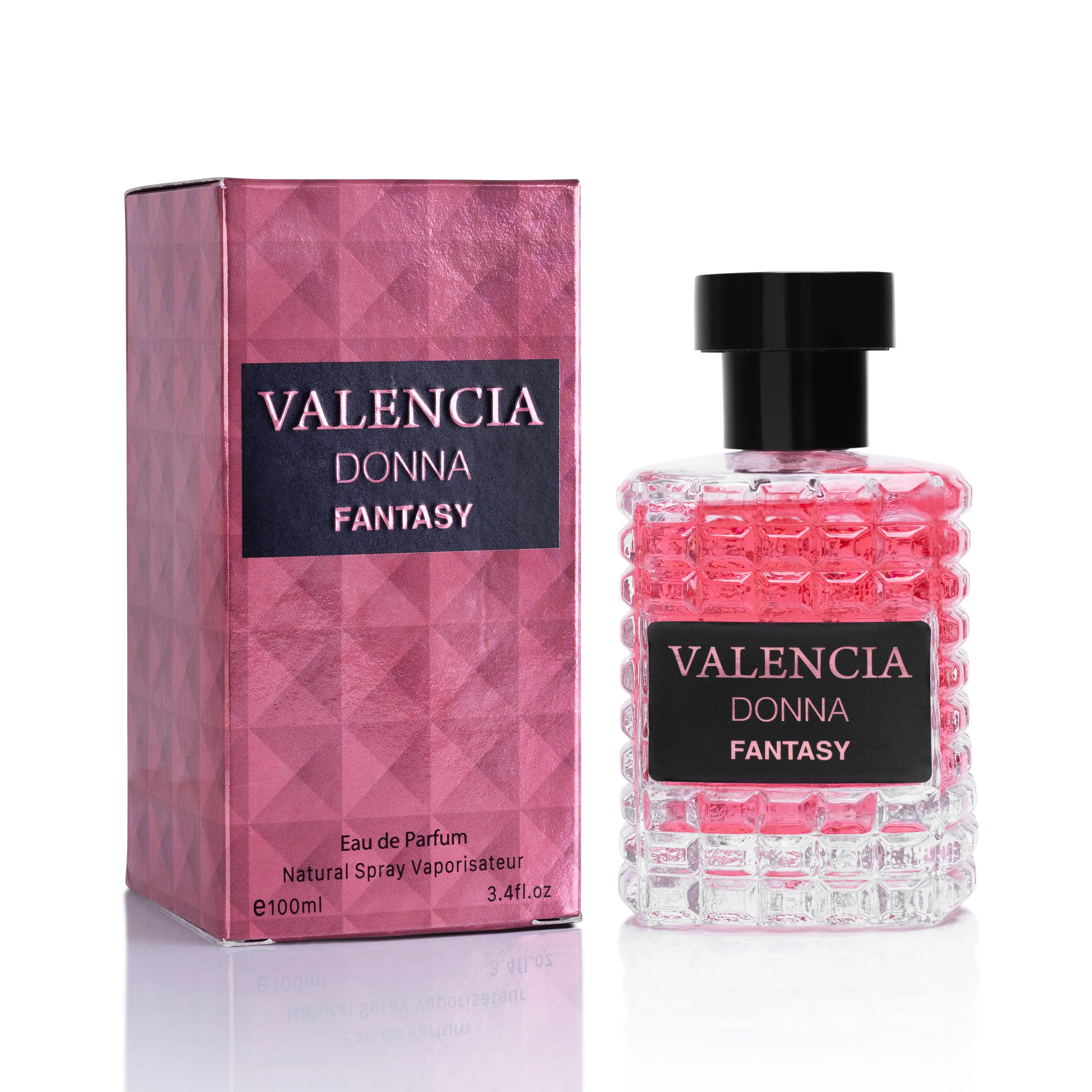 NOVOGLOW Valencia Donna Fantasy Eau de Parfum for Women, Citrus Floral Fragrance with Turkish Rose, Italian Lemon & Bourbon Vanilla, Cruelty-Free, 3.4 oz / 100ml, Fragrances