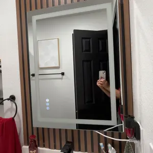 【Deal】LED Bathroom Vanity Mirror for Wall with Double Front and Back Light, Anti-Fog, Shatter-Proof, Dimmable, Tempered Glass, Memory Function