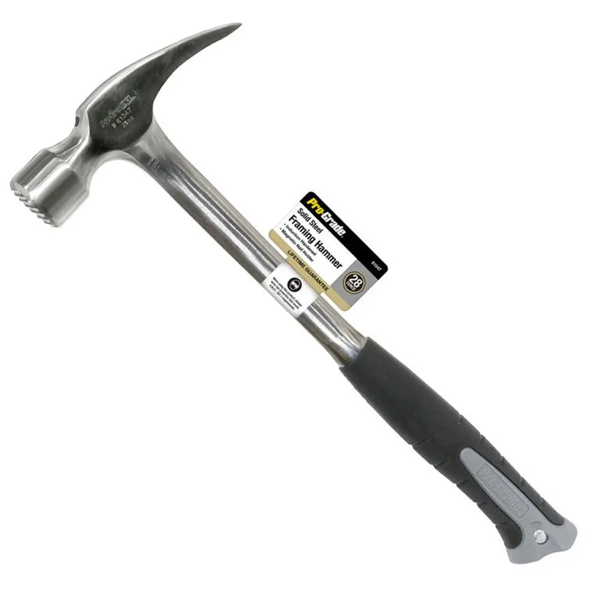 212 MAIN 28 oz Heavy-Duty Clawhammer, Pro-Grade 61347 Framing Hammer with Solid Steel Milled Face, Gel Grip Handle - Hardware Hand Tool for Home Use