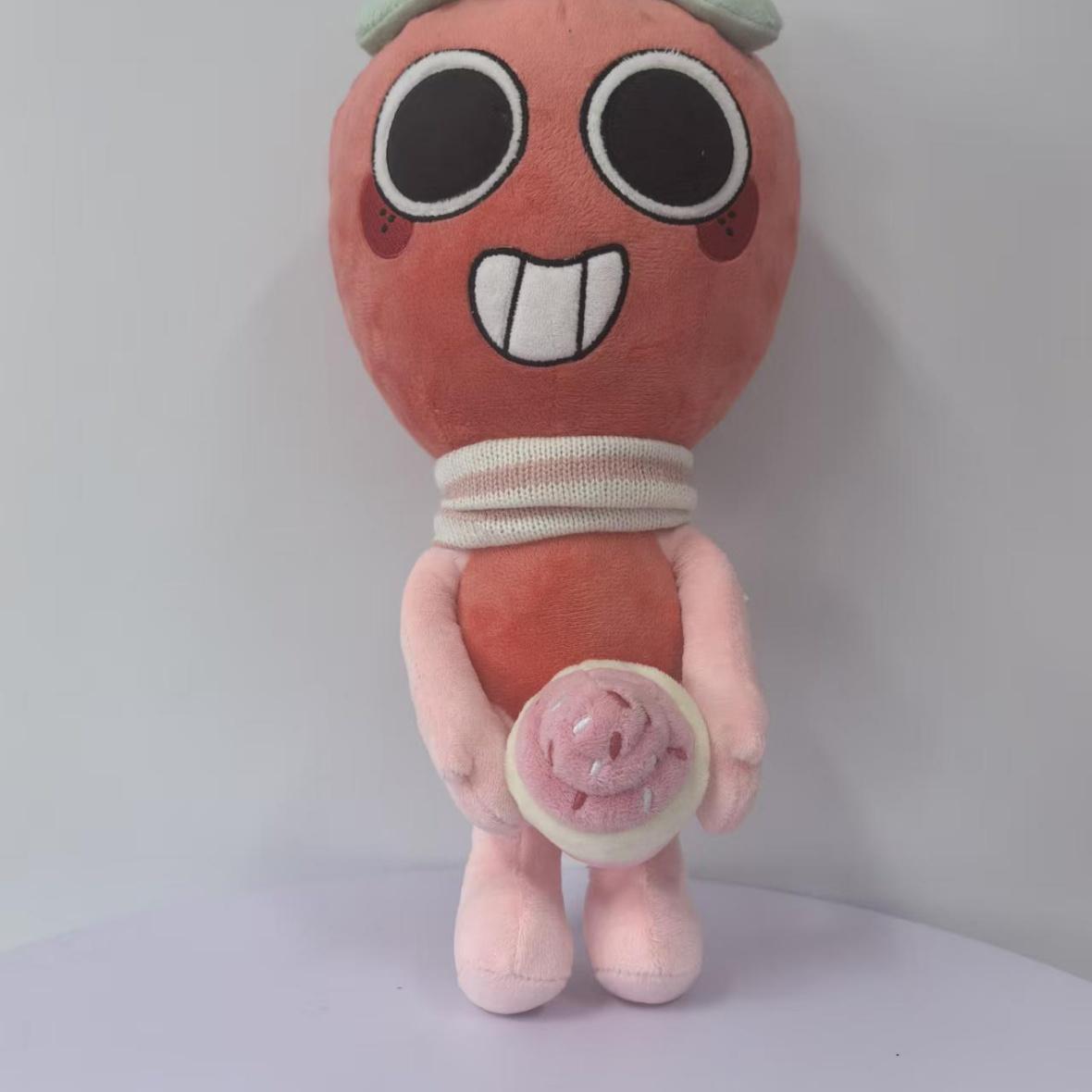 Dandy's World Berry Plush - 12" Cute Strawberry Stuffed Animal with Cupcake, Soft Kawaii Plushie Toy，cute girly gifts，stuffed animals