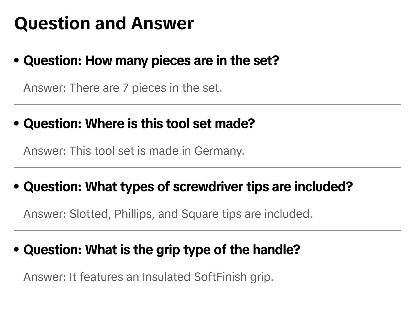 Wiha Tools 32087 Insulated Screwdriver Set, 7 Pieces