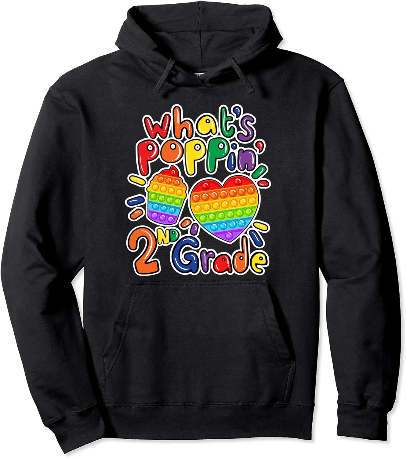 What's poppin' 1st grade of school push it Pop It toy Fidget Pullover Hoodie - Winniekemo Shop 90B09Q7HZNJD