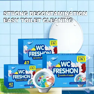 Toilet Gel Value Pack – 3-Piece Set, 6 Scents, Long-Lasting Odor Control & Toilet Cleaning