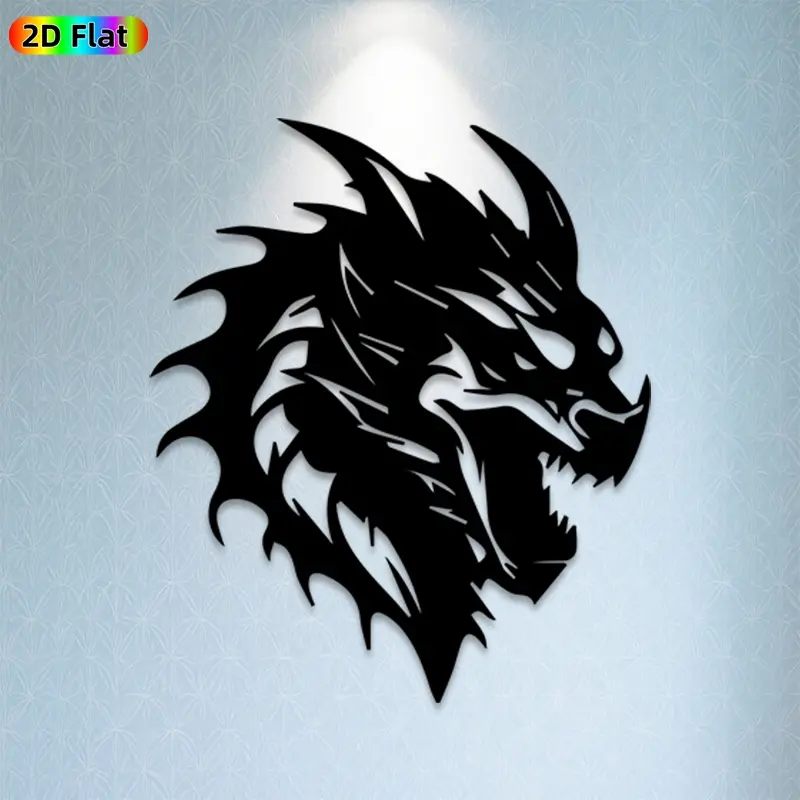 1pc Dragon Head Metal Wall Art,Dragon Head Statue Mural, Ideal Gift for Halloween, New Year, Dragon Decor Enthusiasts, Weather-Resistant Metal Wall Decor Wall Sculptures, Perfect for Outdoor Fence & Indoor Wall Dragon Enthusiasts