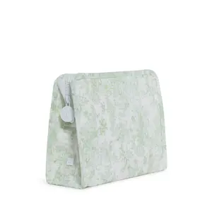 ROADIE MEDIUM Zip Pouch - BUNNY TOILE GREEN