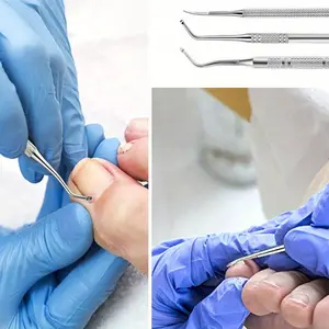 2pcs Stainless Steel Ingrown Toenail Tool, Toenail File And Lifters, Professional Surgical Safe Nail Treatment Pedicure Tool Kit Nail Cleaner Tools Pain Relief