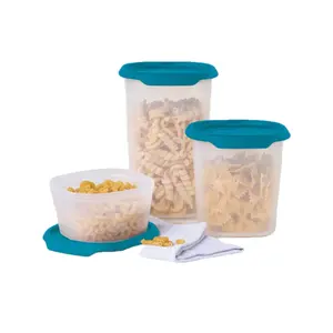 Refri Fresh Modular Set with Blue Lids - 1.5 Cup, 2.5 Cup, 5 Cups, Food Containers