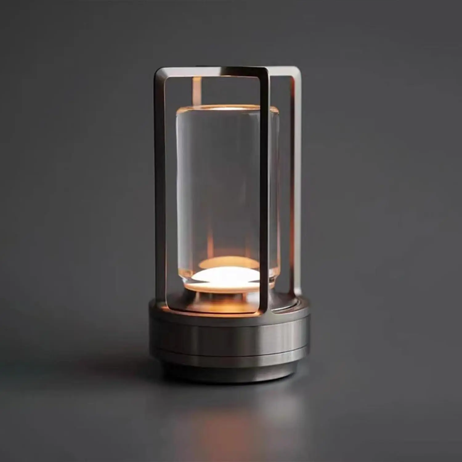 Rechargeable LED Crystal Lantern Lamp, Touch Dimmable Battery Powered Night Light for Bedroom Dining Room Coffee Shop Ambiance, Adjustable Lighting, Ambient Night Lights, USB Powered Lamp