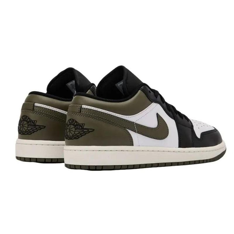 Nike Air Jordan 1 Low Black Toe Medium Olive 553558-092 Mens Fashion Sneakers New
