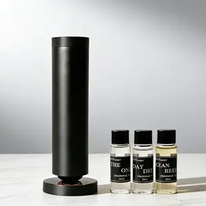 0Waterless Diffuser with 60ML Essential Oils, Covers 1000 Sq Ft, Diffusers for Home Hotel, Adjustable Mist & Timer, Scent Diffuser Starter Kit with Night Light, Corded Electric,Black,silver,gold,luxury hotel inspired oils