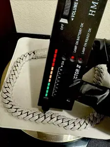 High-Quality 4-Row Ice Drill Miami Cuban Link Necklace, Hip-Hop Style,Ice Drill Gemstone, Perfect Gift for Easter and Thanksgiving