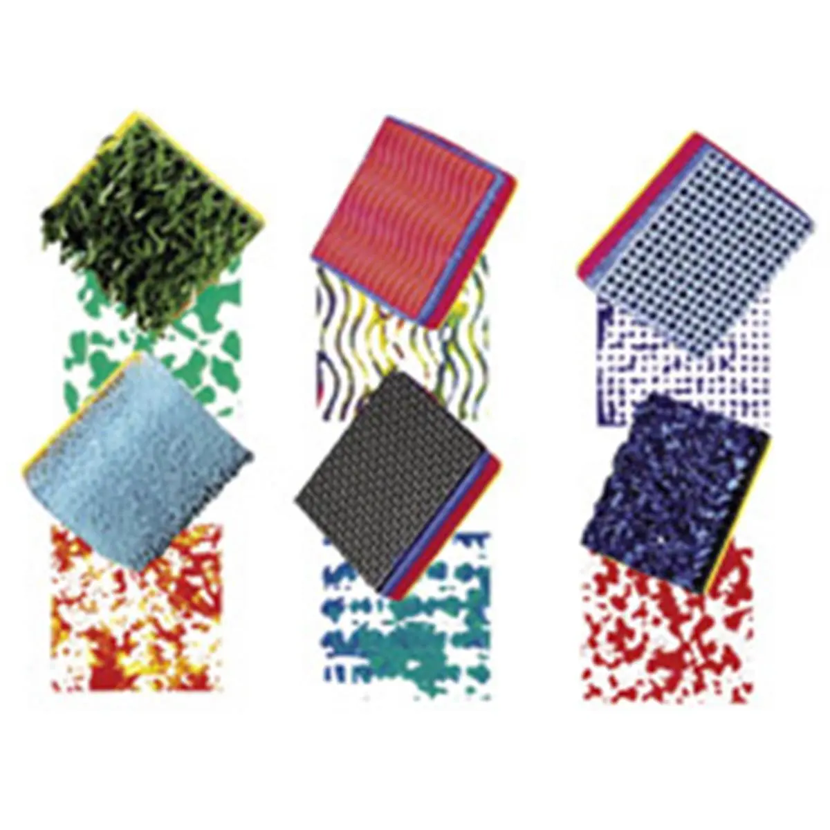 Center Enterprises Inc. Textured Stampers - 2 3/8" x 2 3/8" Size, Waves & Basket Weave Waffle Designs, Different Patterns for Artwork Projects (Office Stationery & Supplies)