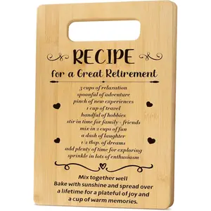Retirement Gift for Woman Women Men Gifts,Inspirational Teacher Doctor Police Firefighter Military Nurse Principal Cool Funny Happy Retirement Gifts for Coworker,Retired Gift,Bamboo Cutting Boards