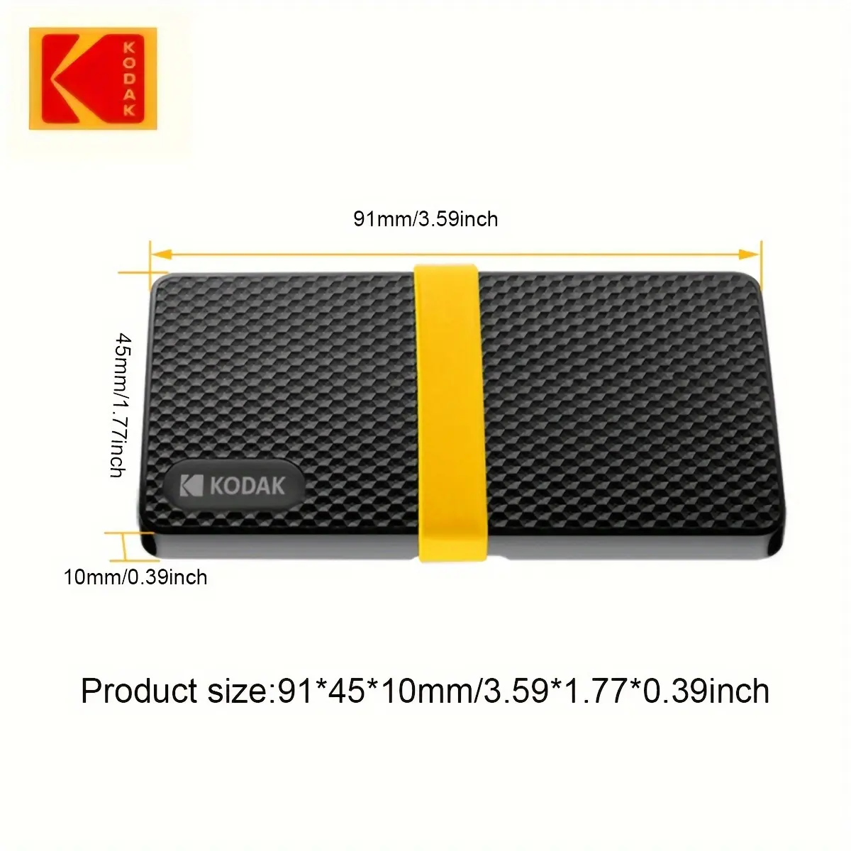 Kodak X200 Portable External SSD Hard Drive 1TB USB 3.1 Mini