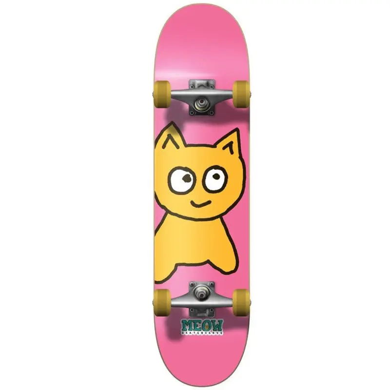 Meow Skateboard Complete Big Cat Pink 7.25" x 29.2"