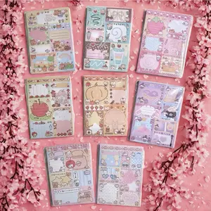 Kawaii Stationery Cute Cartoon Forest Patchwork Notepad - 4 x 5.5 in, 50 sheets, 1 Unit