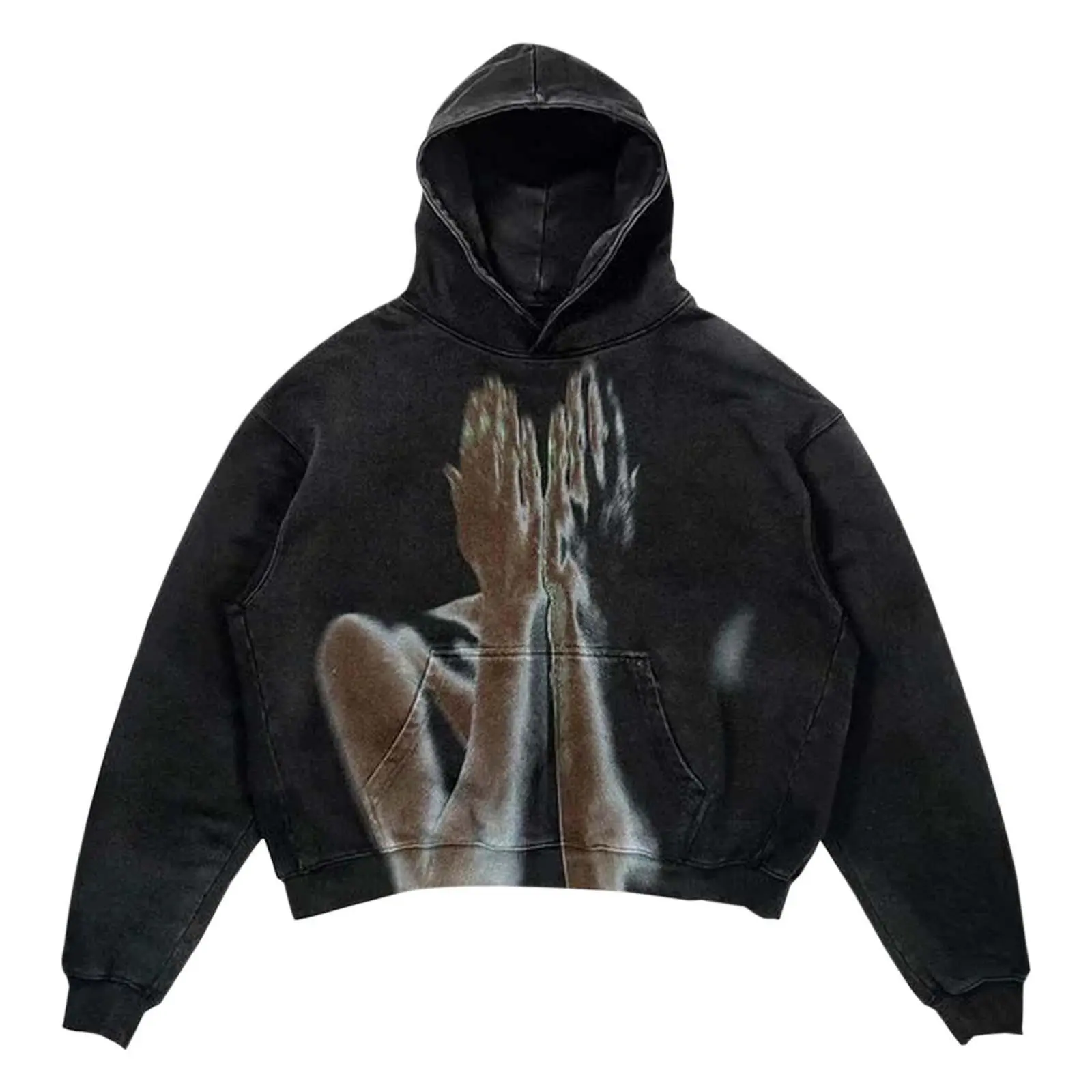 Vintage Tracksuit Fleece Hoodie Men Woman Clothing