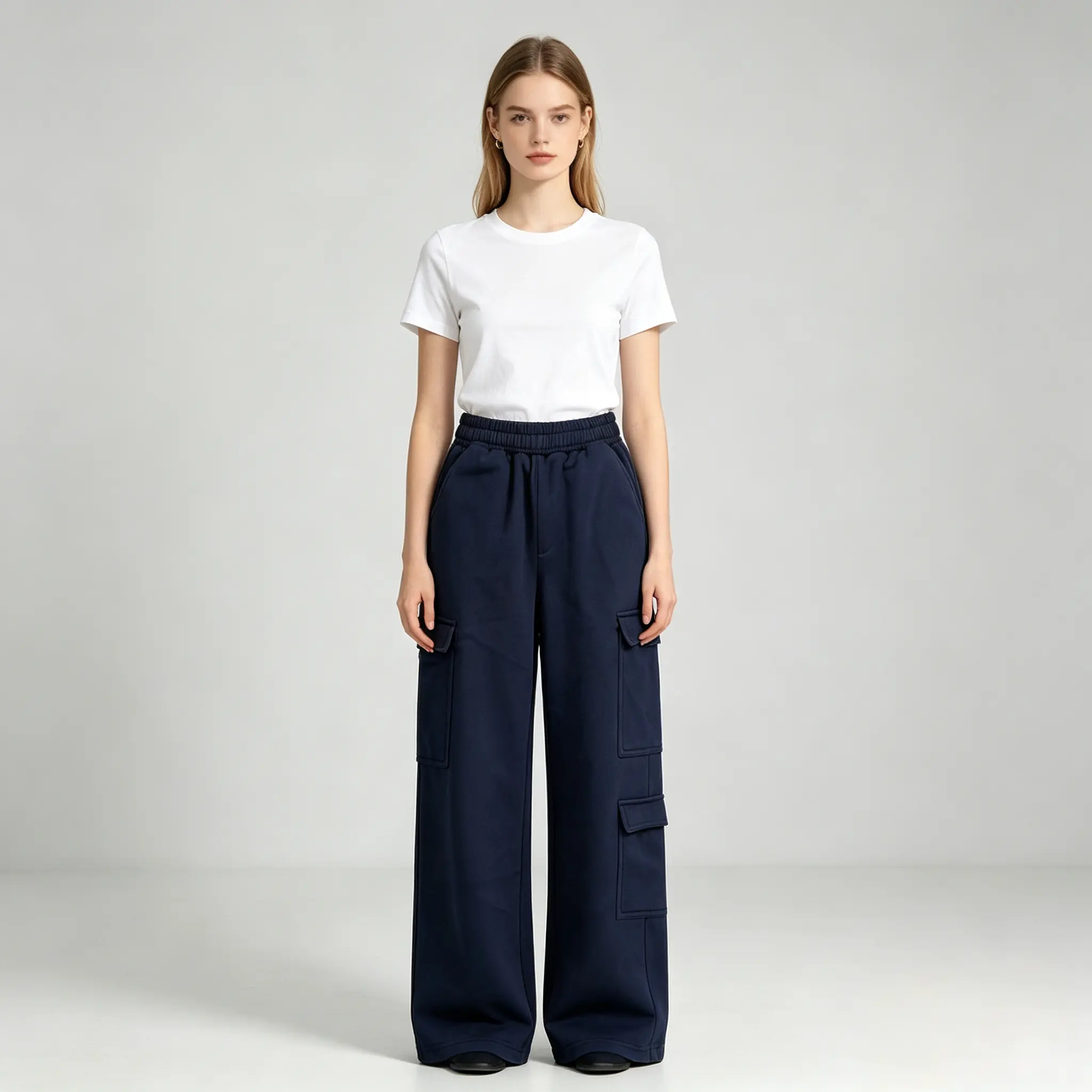 Women's Soft High-Waist Loose-Fit Cargo Joggers with Pockets - Sporty Chic, Yoga-Ready Flex, All Seasons Athletic Pants for Workout, Lounging, m Workout Outfit Inspo