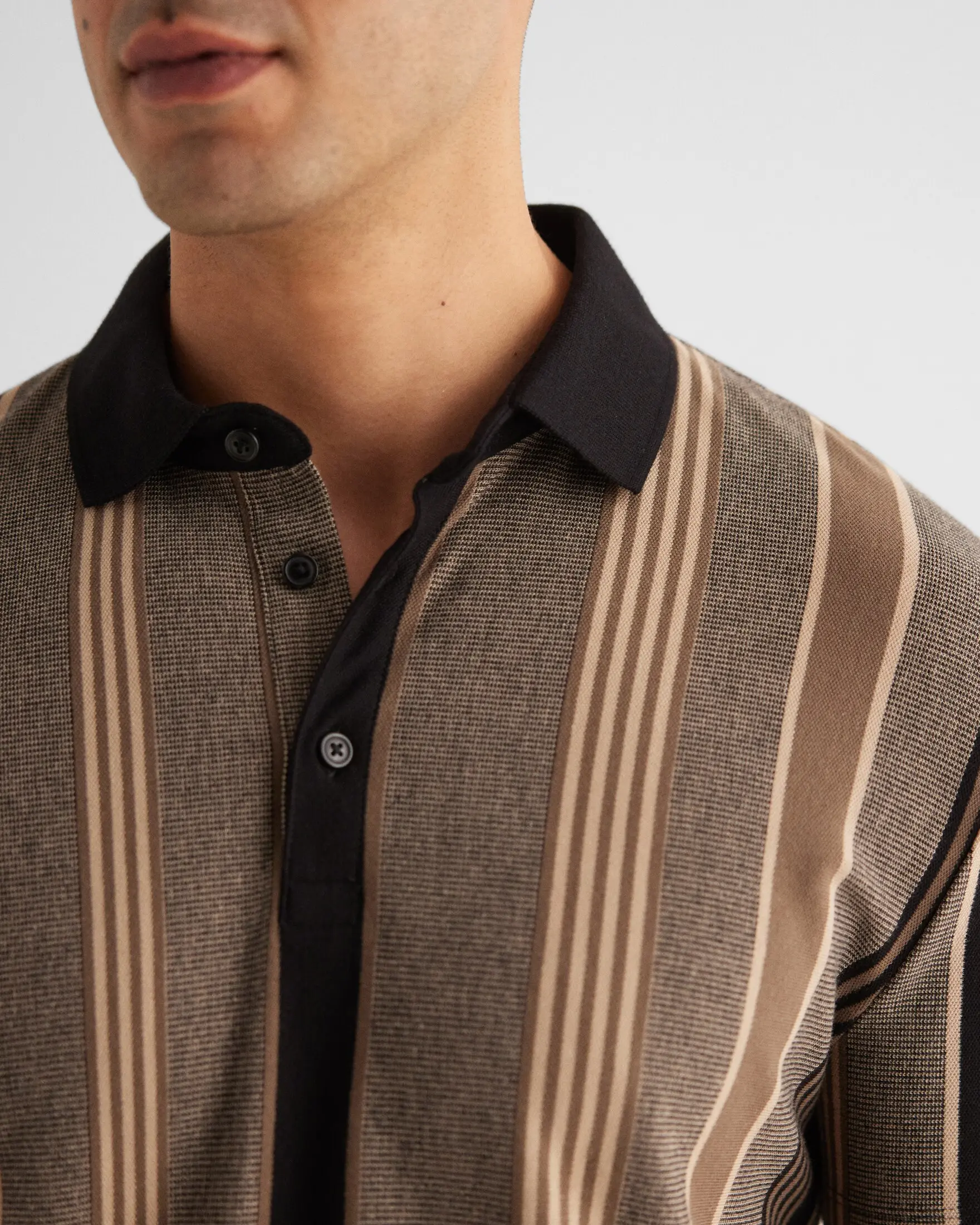 Express Striped Luxe Pique Polo - TikTok Shop