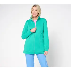 Denim & Co. Petite EasyWear French Terry Tunic Jacket