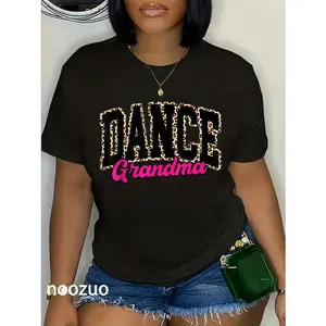 100% Cotton Dance Grandma Leopard Dancing Life Girls Women Dancer T-Shirt