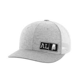 Alabama Homegrown Hats Premium Leather Patch Trucker Hats Mesh Back Snapback