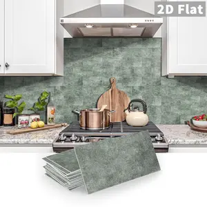 Self-Adhesive Wallpaper, Stone Pattern Design, Moisture Resistant, Kitchen & Bathroom Renovation, Room Decoration, 16/32 Sheets Pack