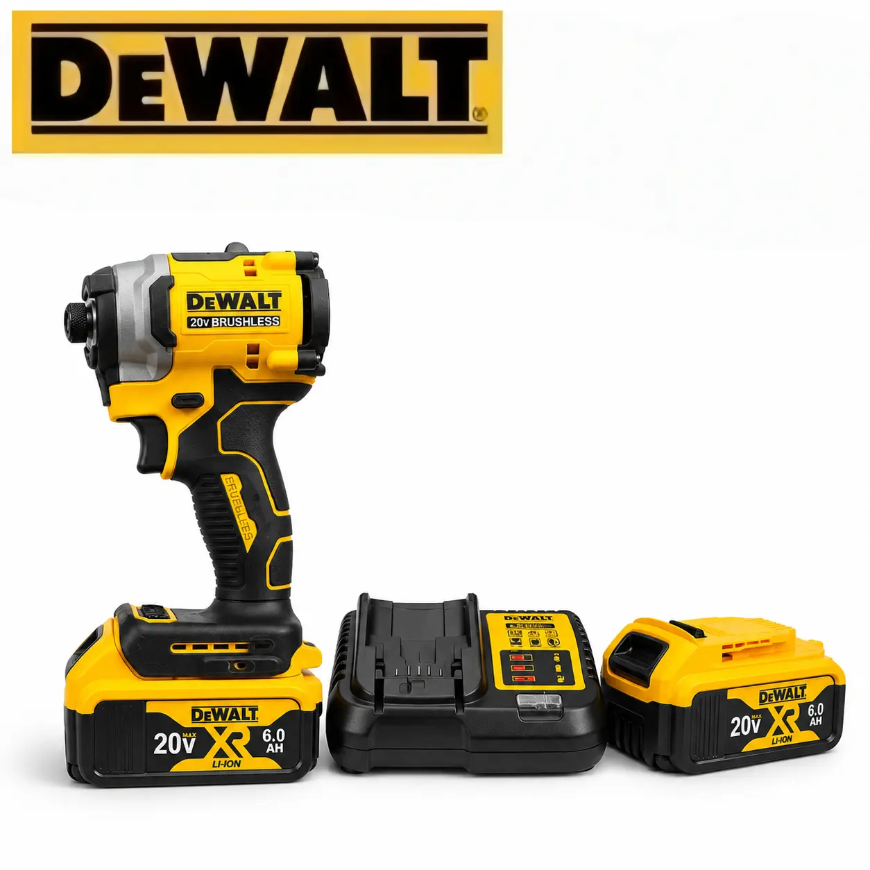 DEWALT 20V XR 850  Brushless Impact Driver Kit, High Torque Cordless Power Tool with Charger, for Construction Fastening, Assembly and DIY Projects