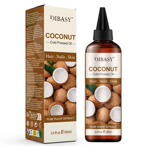 Coconut Cold Pressed  Naturals Organic Coconut Oi Cold-Pressed Extra Virgin Coconut  Fresh nourish scalp dry body oil hexane free castor Moisturizing Firming Body Massage Oil