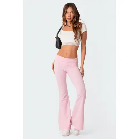 Naomi Foldover Flared Leggings