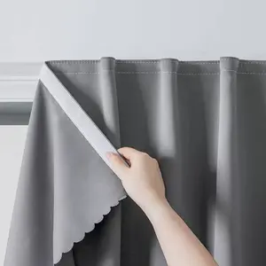 Self-Adhesive Blackout Curtain, Easy Install Curtain, 1 Count Thermal Insulation Drapes, Home Decor, Fashion Design, Suitable for Any Room