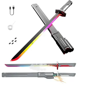 Cyberpunk Neon Sword Lightsaber Toy 28inch Spark Blade Sound & Fog Eight-Color Streaming Light Effect Type-C Rechargeable for Rave, Cosplay & DisplayChristmas gifts Pastel Tote Bag Groceries Reusable Up LED Bow and Arrow Set Outdoor Arcade Basketball Game