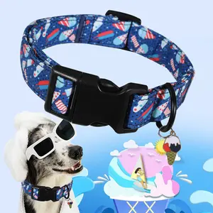 Ice Cream Pattern Dog Collar, Durable Breathable Ice Cream Pendant, Suitable for Small/medium/large Dogs, Ideal Puppy Birthday Gift
