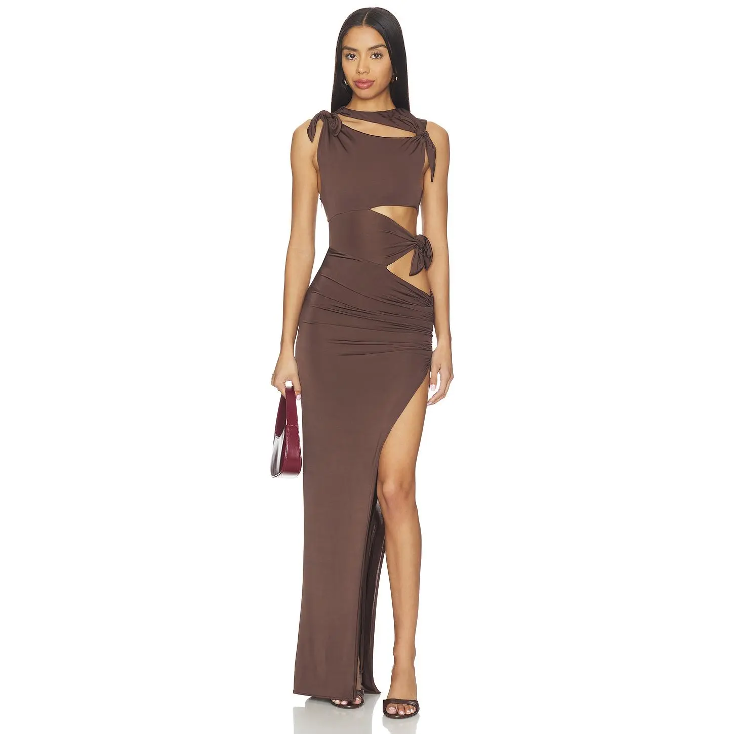 Lovers and Friends Camelia Gown in Chocolate Brown