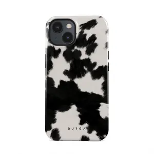 Y2K Cow Print Phone Case, Black & White Aesthetic Cowhide Phone Cover for iPhone 16 Pro Max 15 Mini 14 Plus 13 12 Pro 11 X Samsung Galaxy Pixel