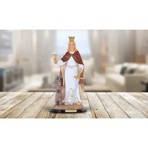 12"H Saint Barbara Statue Great Martyr Barbara Holy Figurine Religious Decoration