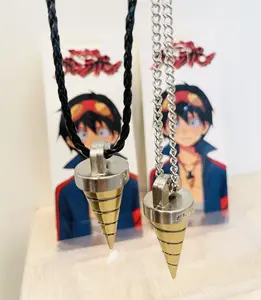 Gurren Lagann Core Drill Necklace Simon Core Drill Spiral Power Necklace Fashion Anime Gurren Lagann Core Drill Metal Pendant Necklace New 1735