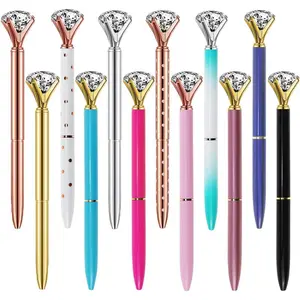 12Pcs Diamond Pens Fun Fancy Crystal Diamond Pen For Women, Bling Metal Pens, Black Ink, 12 Count(Mixed Colors) - Home Improvement.