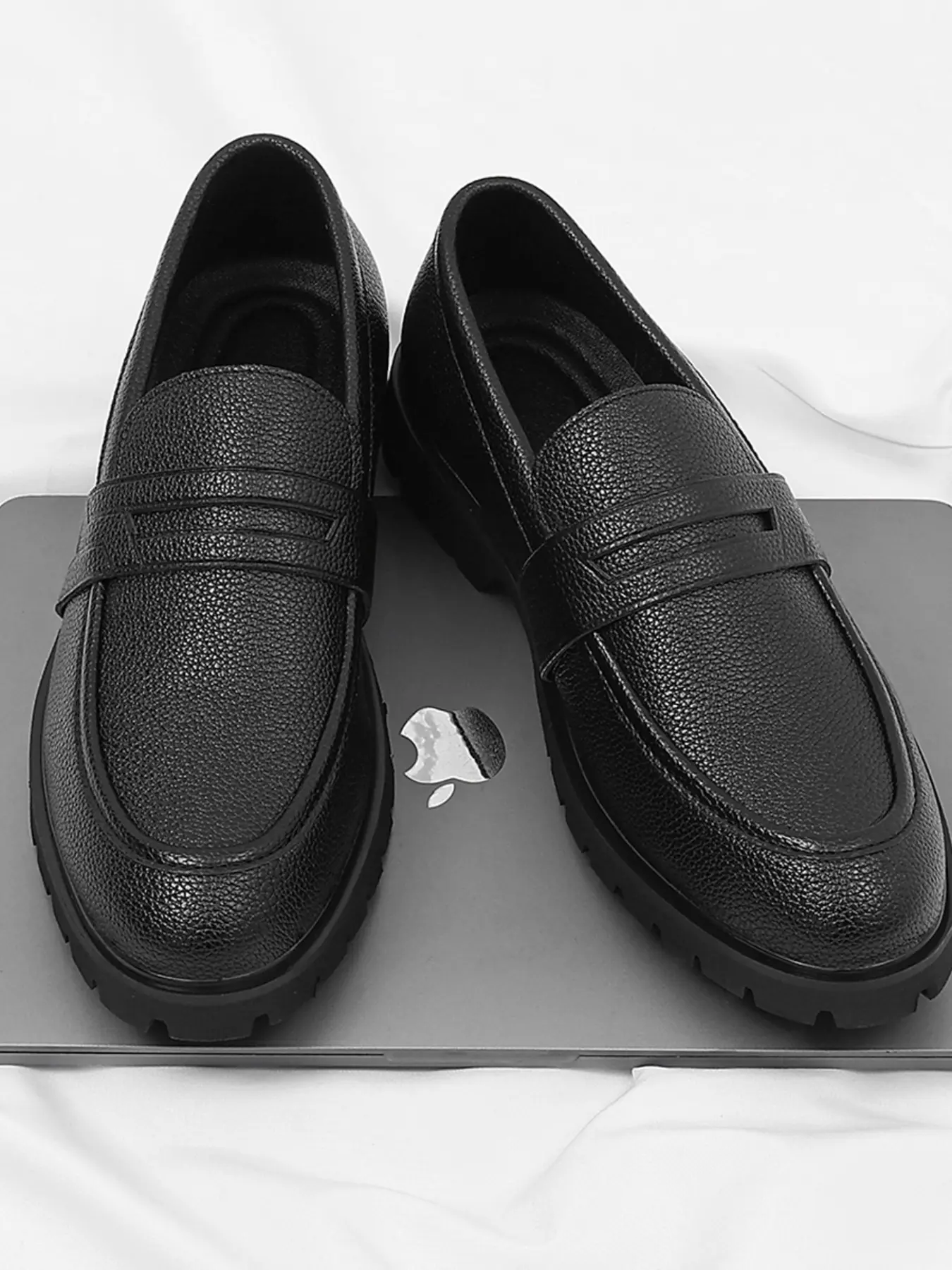 Men's Formal Business Pointed Toe Shoes, Formal Dress Shoes, Office, Fashion Casual Loafers, Simple Men's Shoes with Rubber, Stylish and Comfortable Footwear